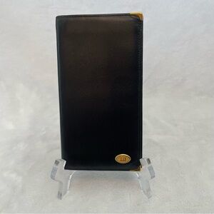 Dunhill Black Wallet with Gold Accents